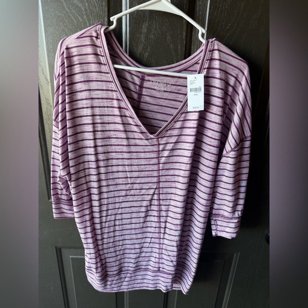 Universal Thread Purple Striped Long Sleeve Top